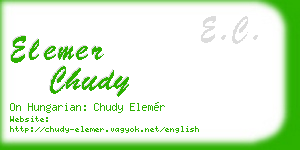 elemer chudy business card